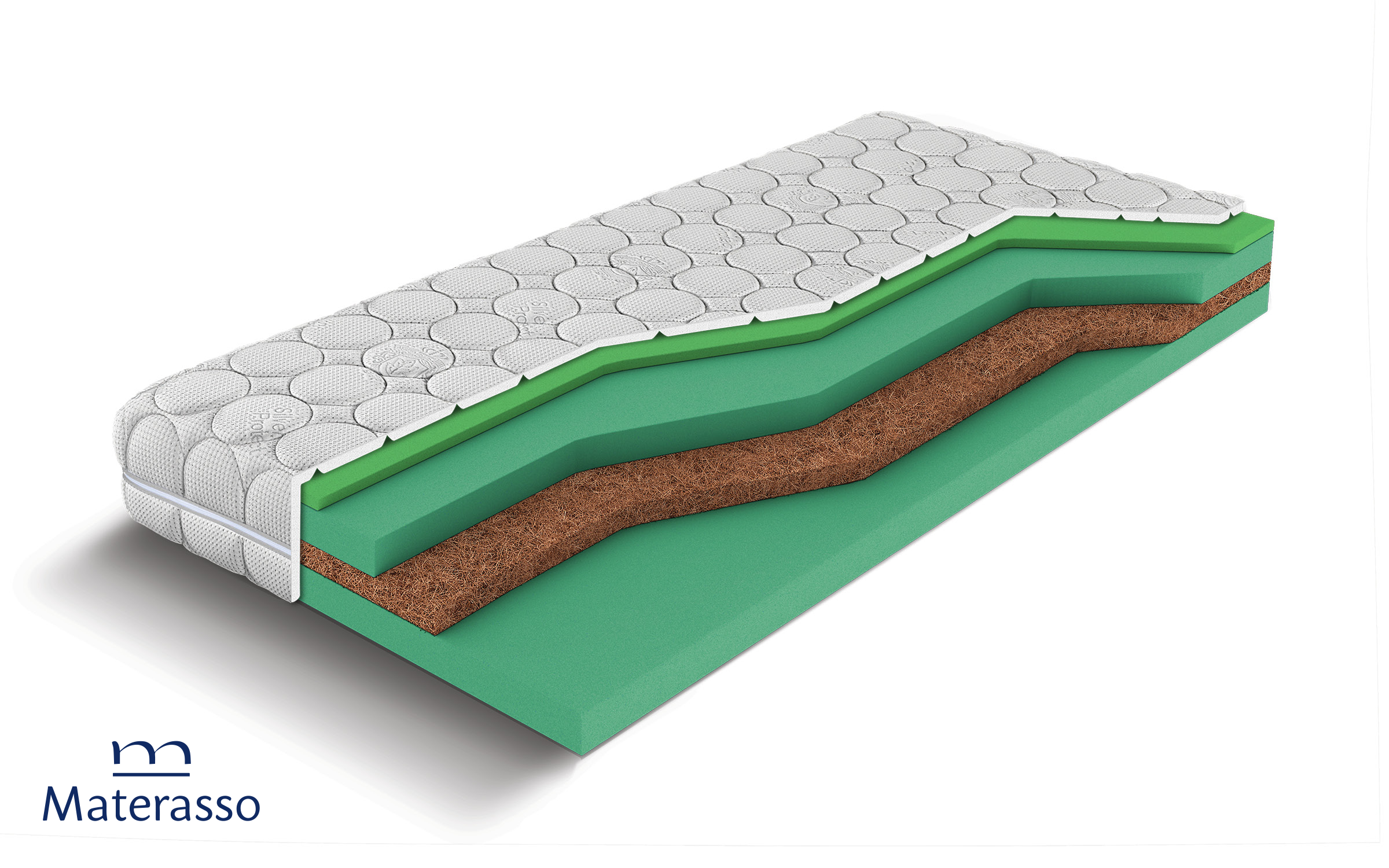 Saltea 140/200, cu doua fete Mediteran Night, alb  1